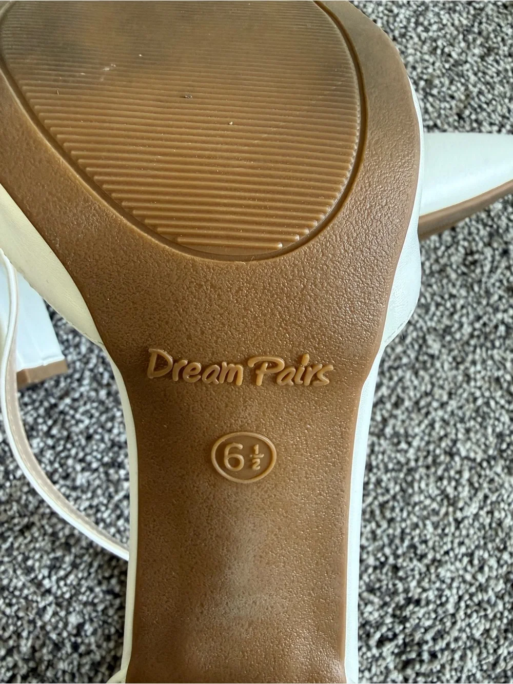 Dream Pairs White Pointed-Toe Ankle Strap Heels